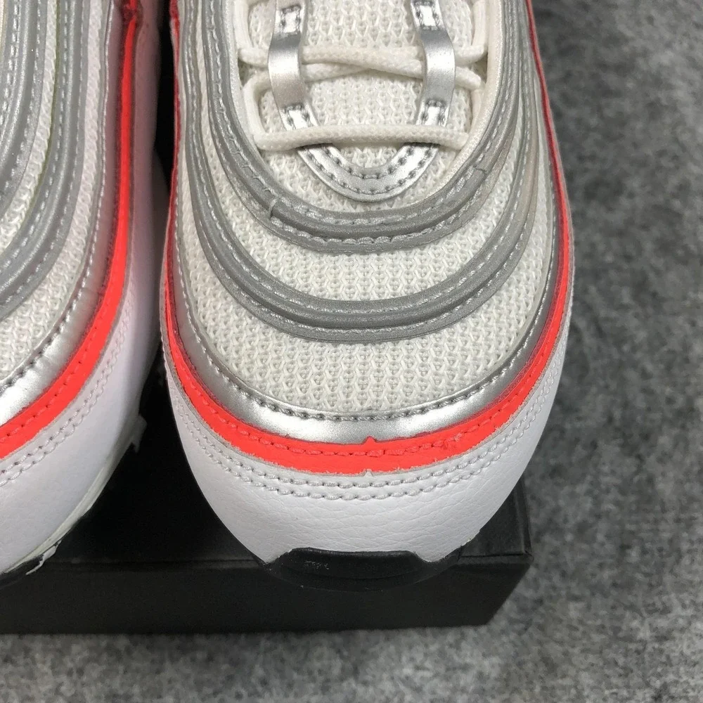 Nike Air Max 97 Shoes Womens 8.5 White Silver Mesh Running Sneakers CZ6087-101